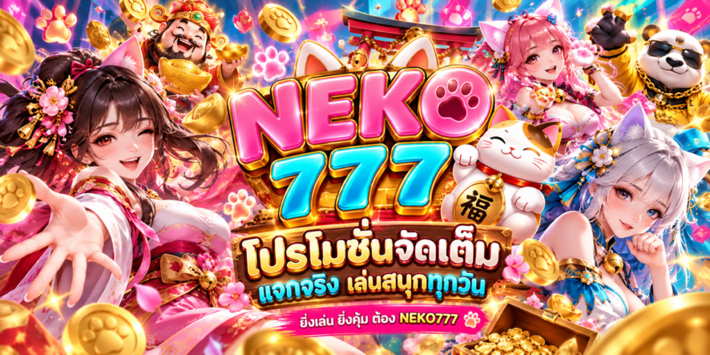 โปสเตอร์ NEKO777 ลอตเตอรี่แมวมหาโชค